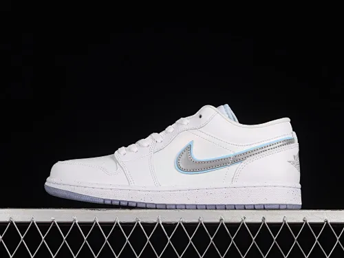 All categories Air Jordan Jordan series basketball shoes Air Jordan 1 Low G version pure original Air Jordan 1 Low "Dare To Fly" AJ1 Joe 1 silver cultural low-top casual sneakers FB1874-101